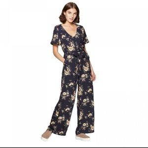 NWT Xhilaration Floral Short Sleeve Jumpsuit